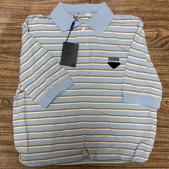 Prada Blue Ribbed Tank top small - Picture 1 of 7